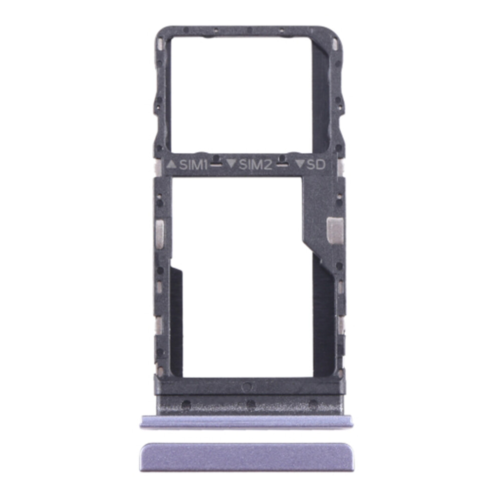 (Purple) For Tcl 40 Se Oem Sim Card+Sd Card Tray Holder Replacement Part (Without Logo) Purple 6914276363797