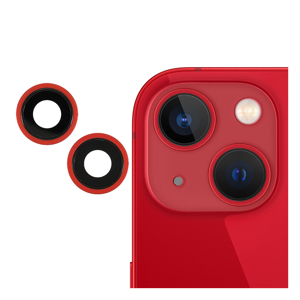 (Red) 2Pcs/Set Oem Rear Camera Rim Lens Cover For Iphone 13 Mini 5.4 Inch/13 6.1 Inch Red 6914274703335