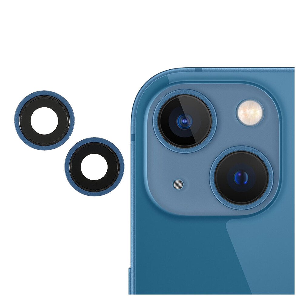 (Blue) 2Pcs/Set Oem Rear Camera Rim Lens Cover For Iphone 13 Mini 5.4 Inch/13 6.1 Inch Blue 6914276903368