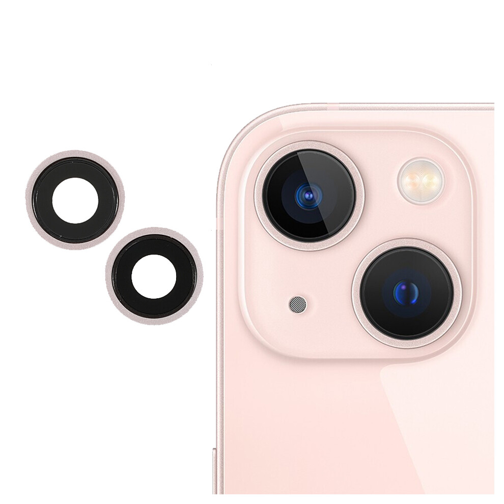 (Pink) 2Pcs/Set Oem Rear Camera Rim Lens Cover For Iphone 13 Mini 5.4 Inch/13 6.1 Inch Pink 6914270405745