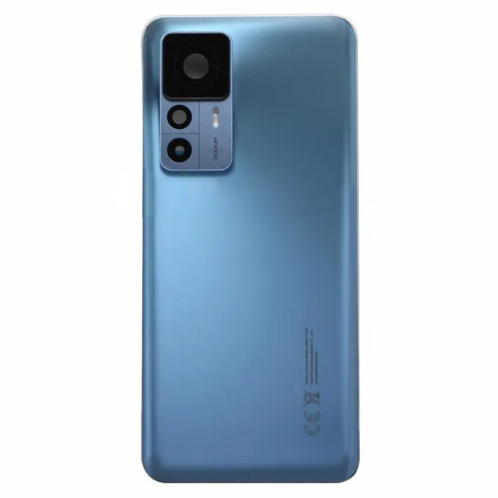 (Blue) For Xiaomi 12T 5G Back Battery Housing Cover With Camera Ring Lens Cover Spare Part Blue 6914278502156