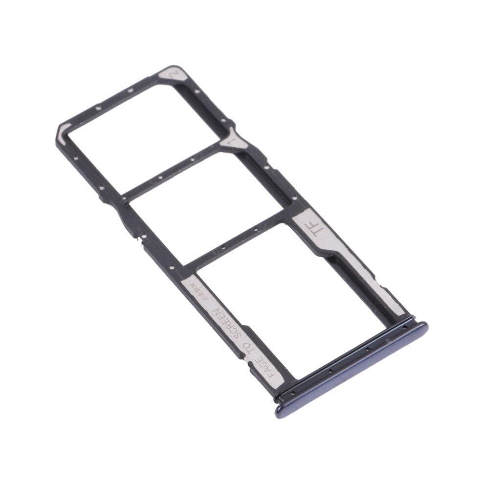 (Black) For Xiaomi Redmi Note 10 4G/Note 10S 4G Dual Sim Card+Tf Card Tray Holder Replacement (Without Logo) Black 6914279643438
