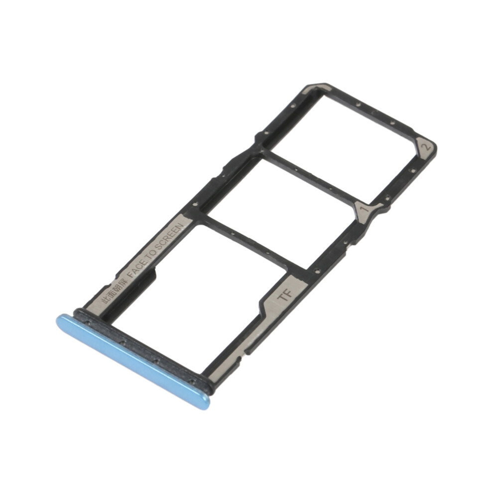 (Blue) For Xiaomi Redmi 10C 4G/Redmi 10 (India) 4G/Poco C40 4G Dual Sim Card+Tf Card Tray Holder Replacement (Without Logo) Blue 6914275286349