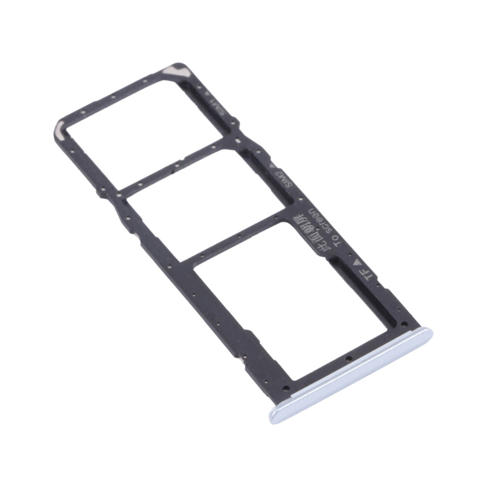 (White) For Realme 7 (Global)/Realme 7 (Asia) Dual Sim Card+Tf Card Tray Holder Replacement Part (Without Logo) White 6914278484858