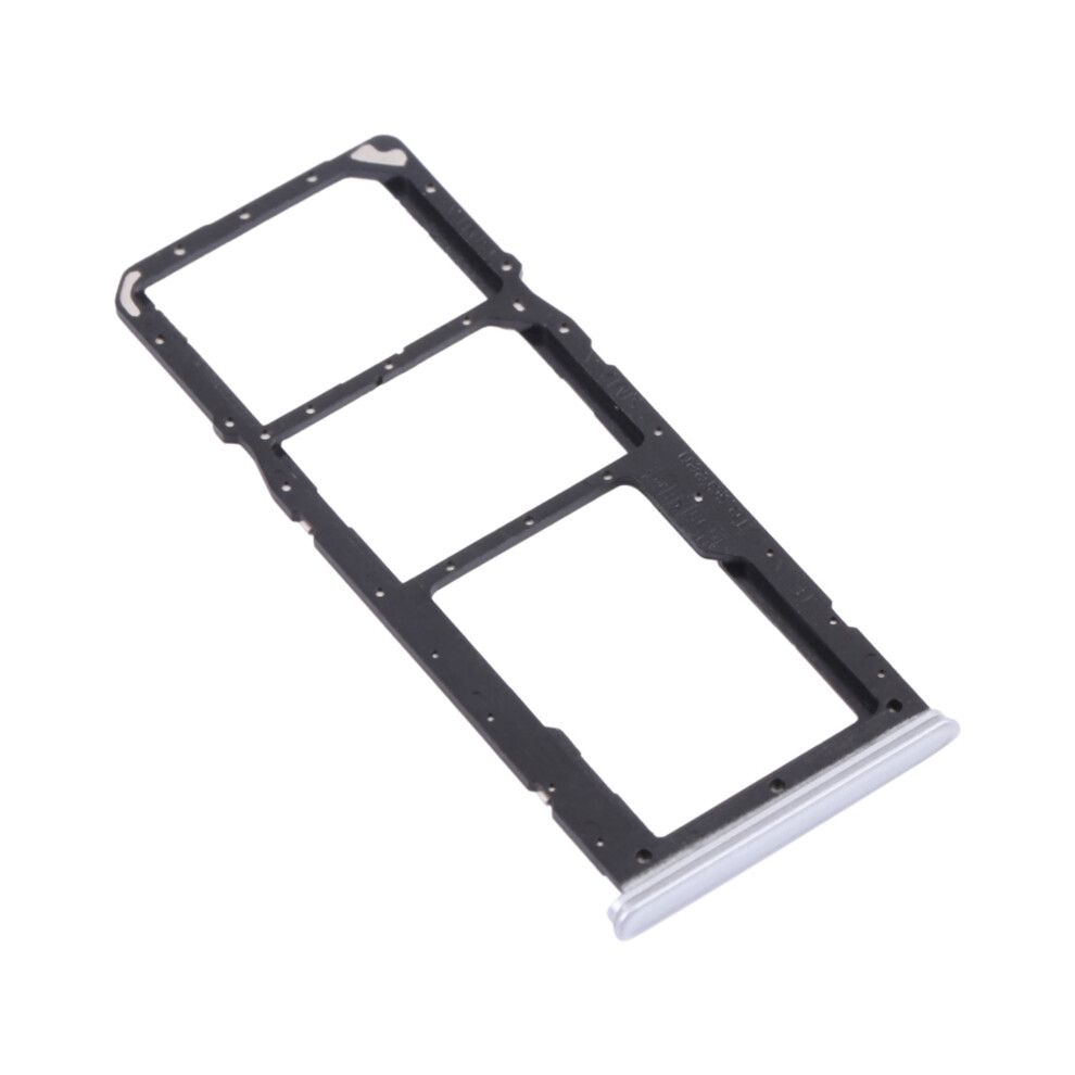 (Silver) For Realme 7 (Global)/Realme 7 (Asia) Dual Sim Card+Tf Card Tray Holder Replacement Part (Without Logo) Silver 6914278689512