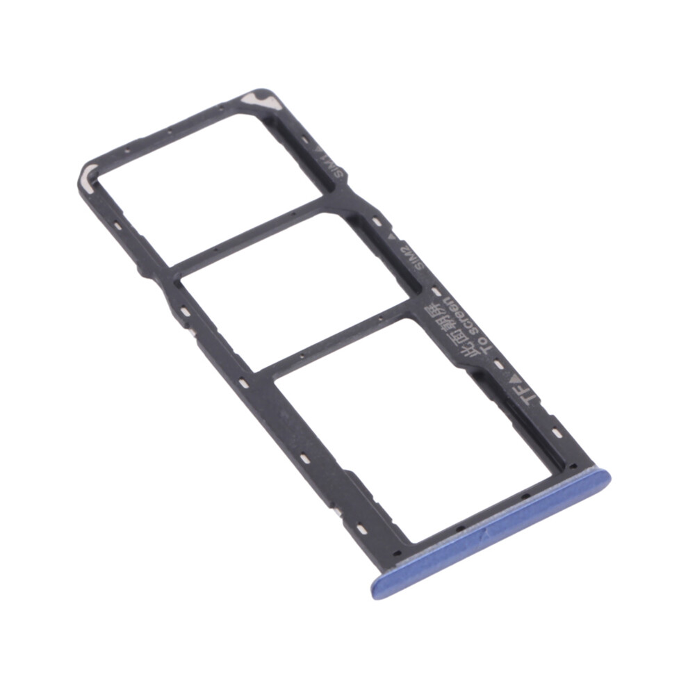 (Blue) For Realme 7 (Global)/Realme 7 (Asia) Dual Sim Card+Tf Card Tray Holder Replacement Part (Without Logo) Blue 6914276673070