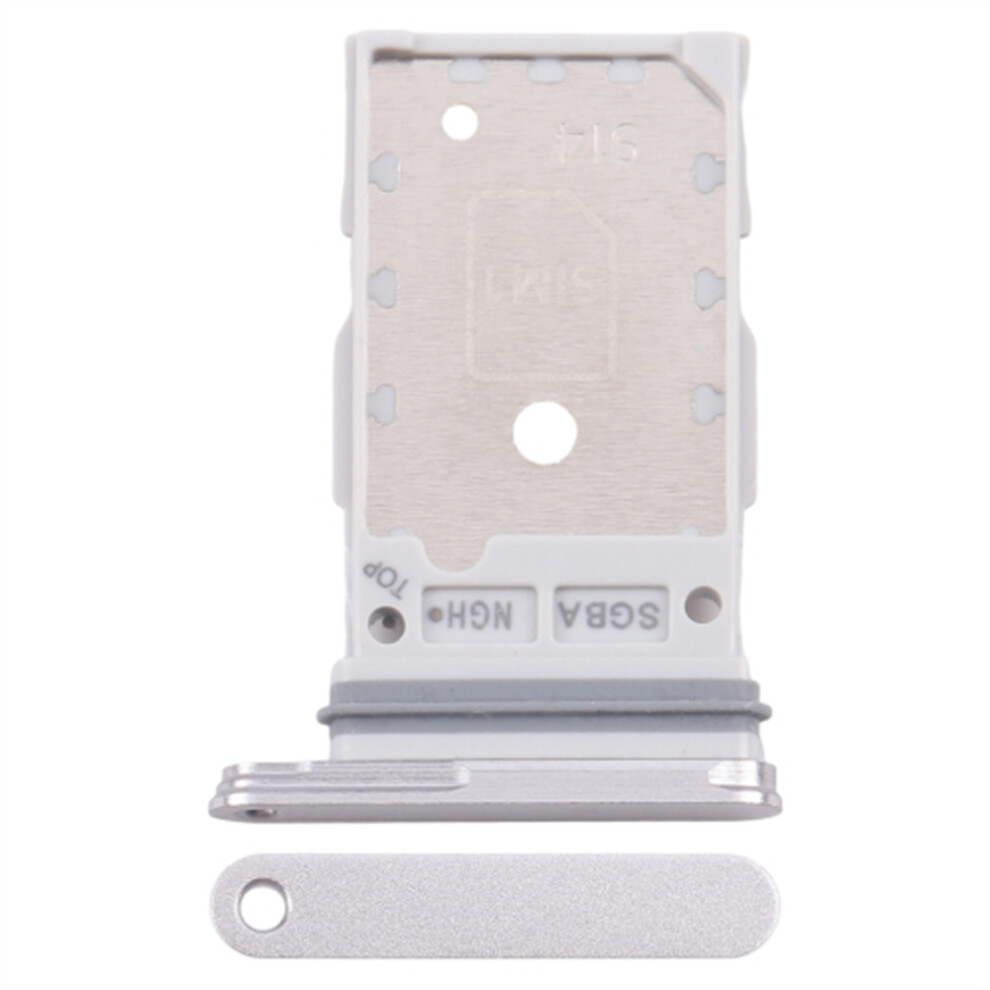 (Silver) For Samsung Galaxy S24 Fe S721 Oem Sim Tray Holder Replacement (Without Logo) Silver 6914273386393