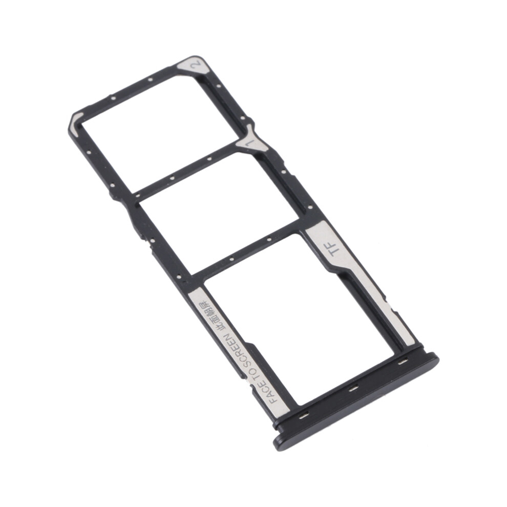 (Black) For Xiaomi Redmi A1 4G/Redmi A1+ 4G Dual Sim Card+Tf Card Tray Holder Replacement (Without Logo) Black 6914276263318