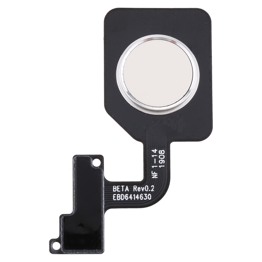 (White) For Lg G8s Thinq Lmg810 Oem Home Key Fingerprint Button Flex Cable Replacement Part (Without Logo) White 6914278964633