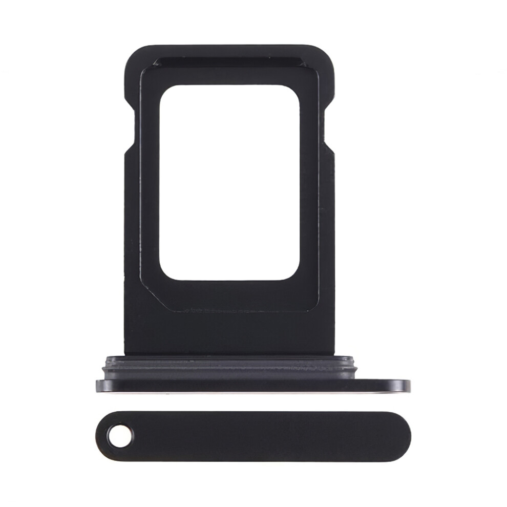 (Black) For Iphone 15 Oem Single Sim Card Tray Holder Replacement Part (Without Logo) Black 6914277124137