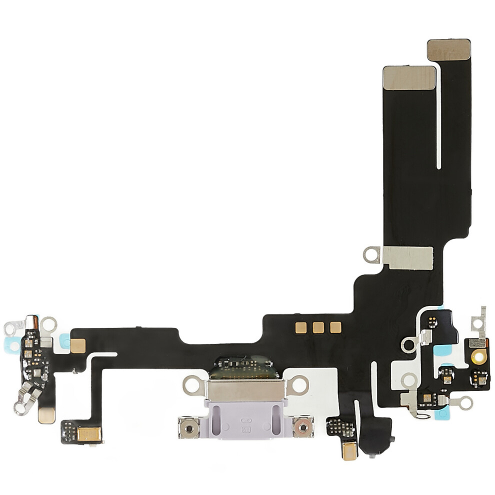 (Purple) For Iphone 14 Oem Disassembly Charging Port Flex Cable Replacement Part (Without Logo) Purple 6914272247312