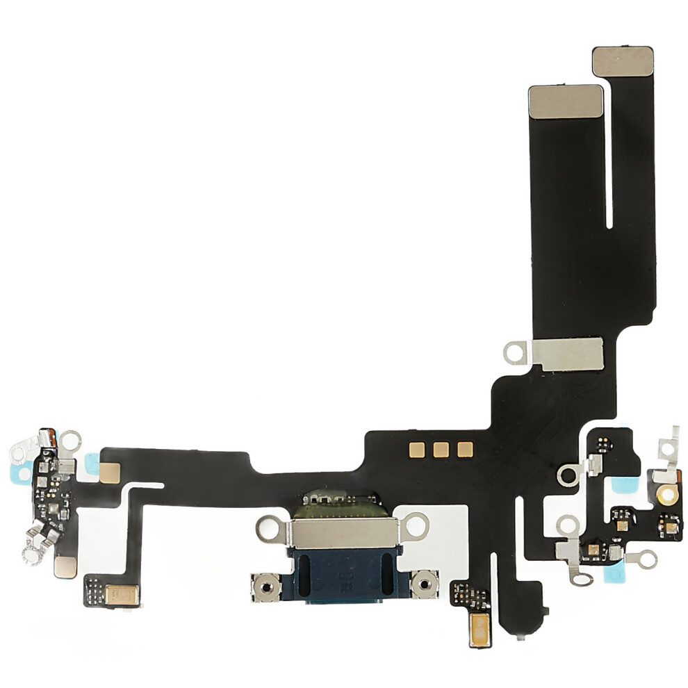 ( Blue) For Iphone 14 Oem Disassembly Charging Port Flex Cable Replacement Part (Without Logo) Dark/Blue 6914272815504