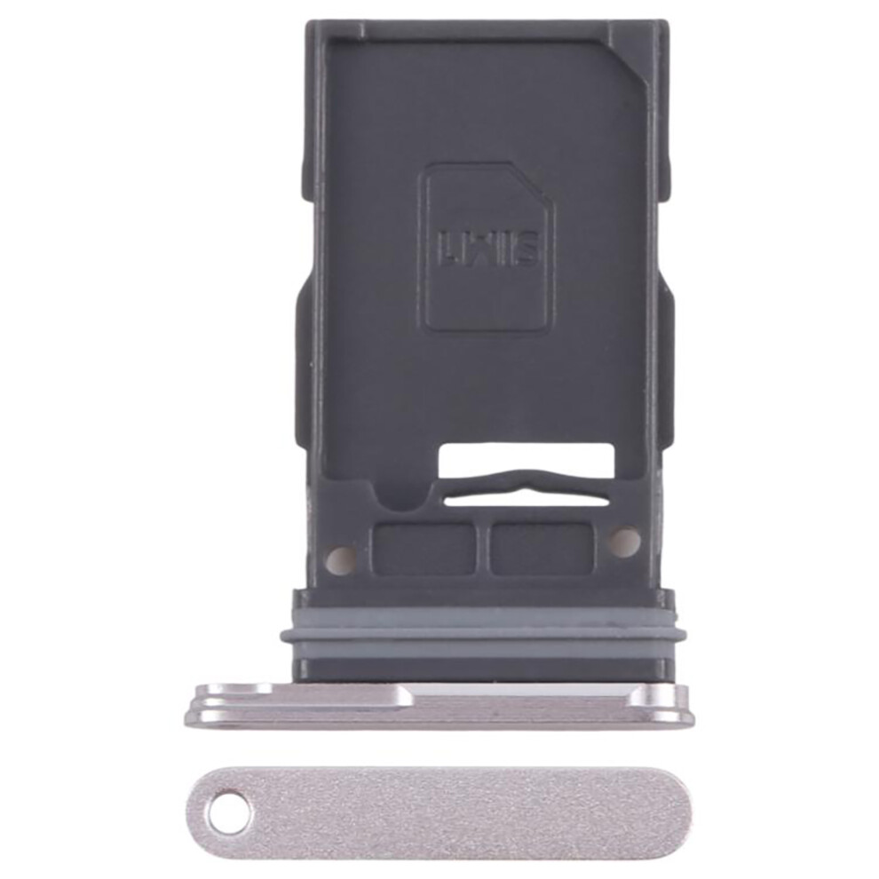 (Silver) For Samsung Galaxy S24 Fe S721 Oem Sim Tray Holder Replacement (Without Logo) Silver 6914279194145