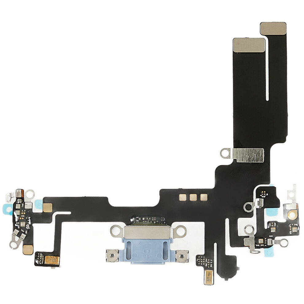 (Blue) For Iphone 14 Oem Disassembly Charging Port Flex Cable Replacement Part (Without Logo) Blue 6914273224800