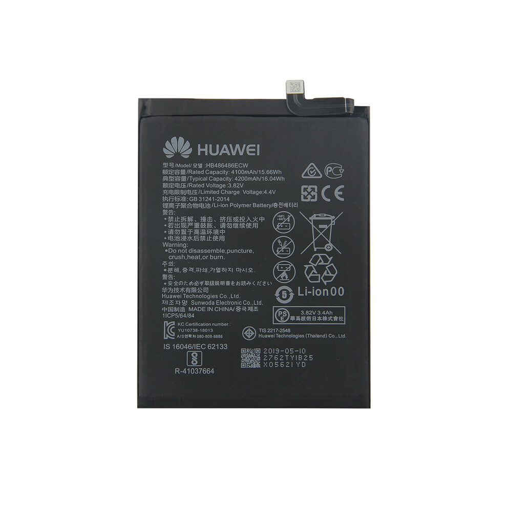 Hb486486ecw 3.85V 4200Mah Li-Polymer Battery For Huawei P30 Pro/Mate 20 Pro 6914270322530