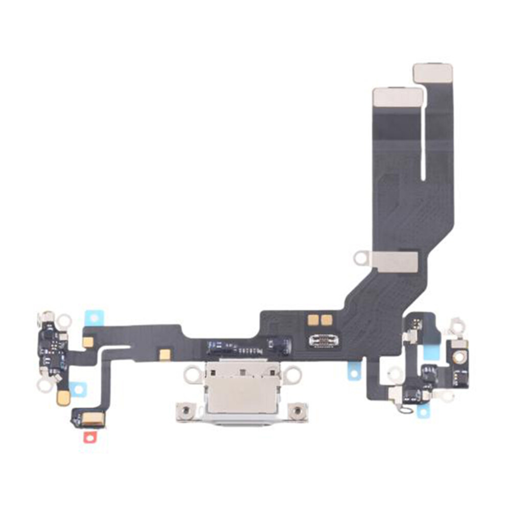 (White) For Iphone 16E Oem Disassembly Dock Connector Charging Port Flex Cable Replacement White 6914271361682