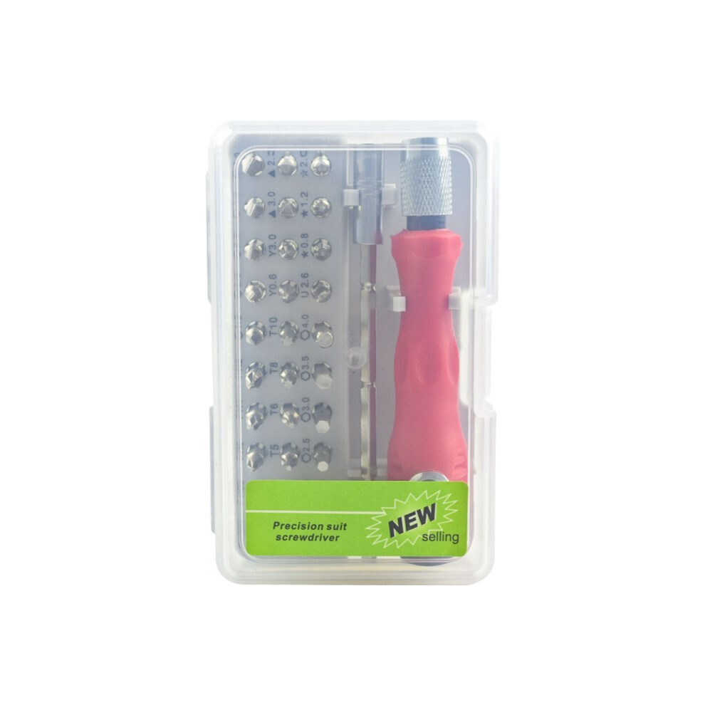 (Red) 32-In-1 Precision Screwdriver Set Electronics Repair And Disassemble Tool Kit For Watch Phone 6914272177886