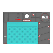 (B) RF4 RF-PO2 Microscope Maintenance Mat Phone Repair Platform Dual Layer Heat Insulated Pad