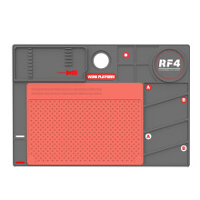 (C) RF4 RF-PO2 Microscope Maintenance Mat Phone Repair Platform Dual Layer Heat Insulated Pad