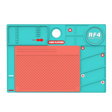 (A) RF4 RF-PO2 Microscope Maintenance Mat Phone Repair Platform Dual Layer Heat Insulated Pad