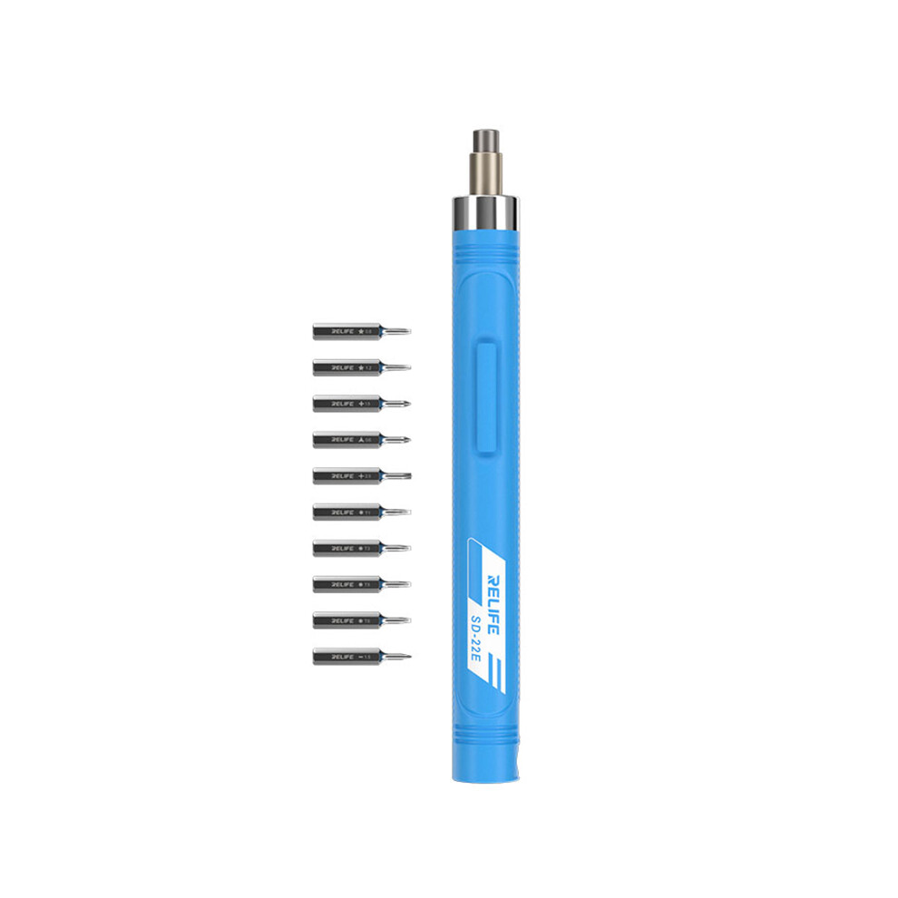 (A) Relife Sd-22E Precision Electric Screwdriver Rechargeable Repair Power Hand Tool With 10Pcs Bits For Repair Phones 6914271015875