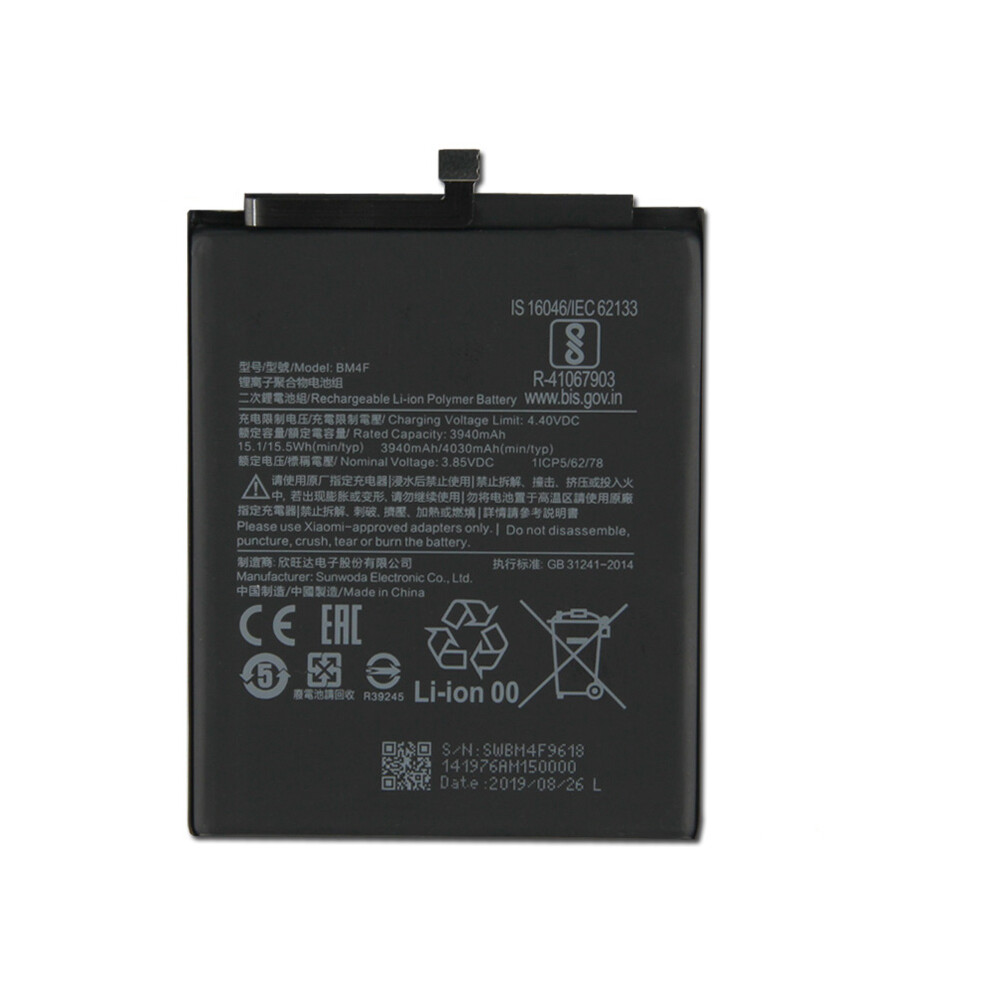 3940Mah Bm4f Battery Replacement For Xiaomi Mi Cc9/Mi Cc9e/Mi A3/Mi 9 Lite 6914275188933
