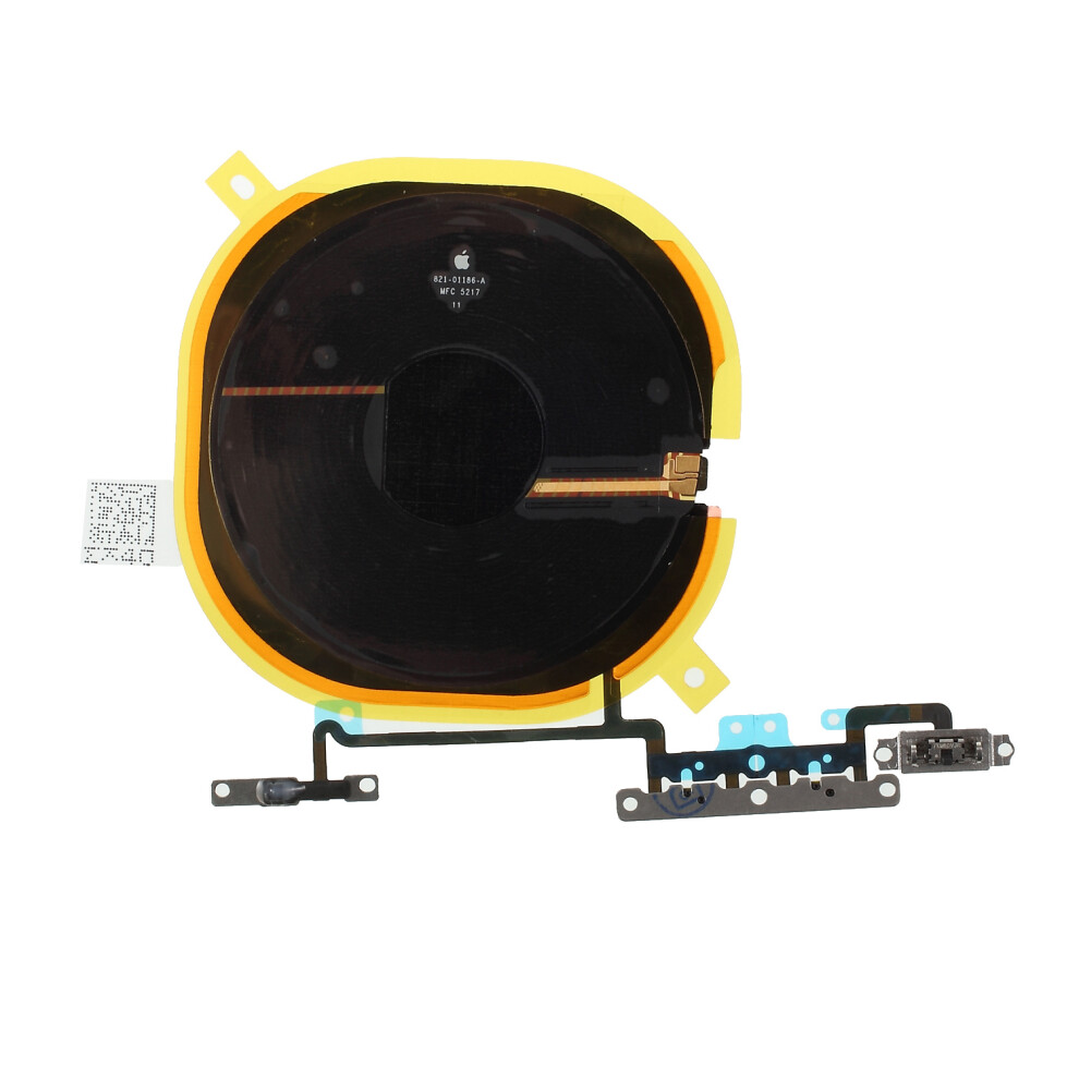 For Iphone X (Ten) Oem Volume Button Flex Cable+Qi Wireless Charging Port Flex Cable 6914275091431