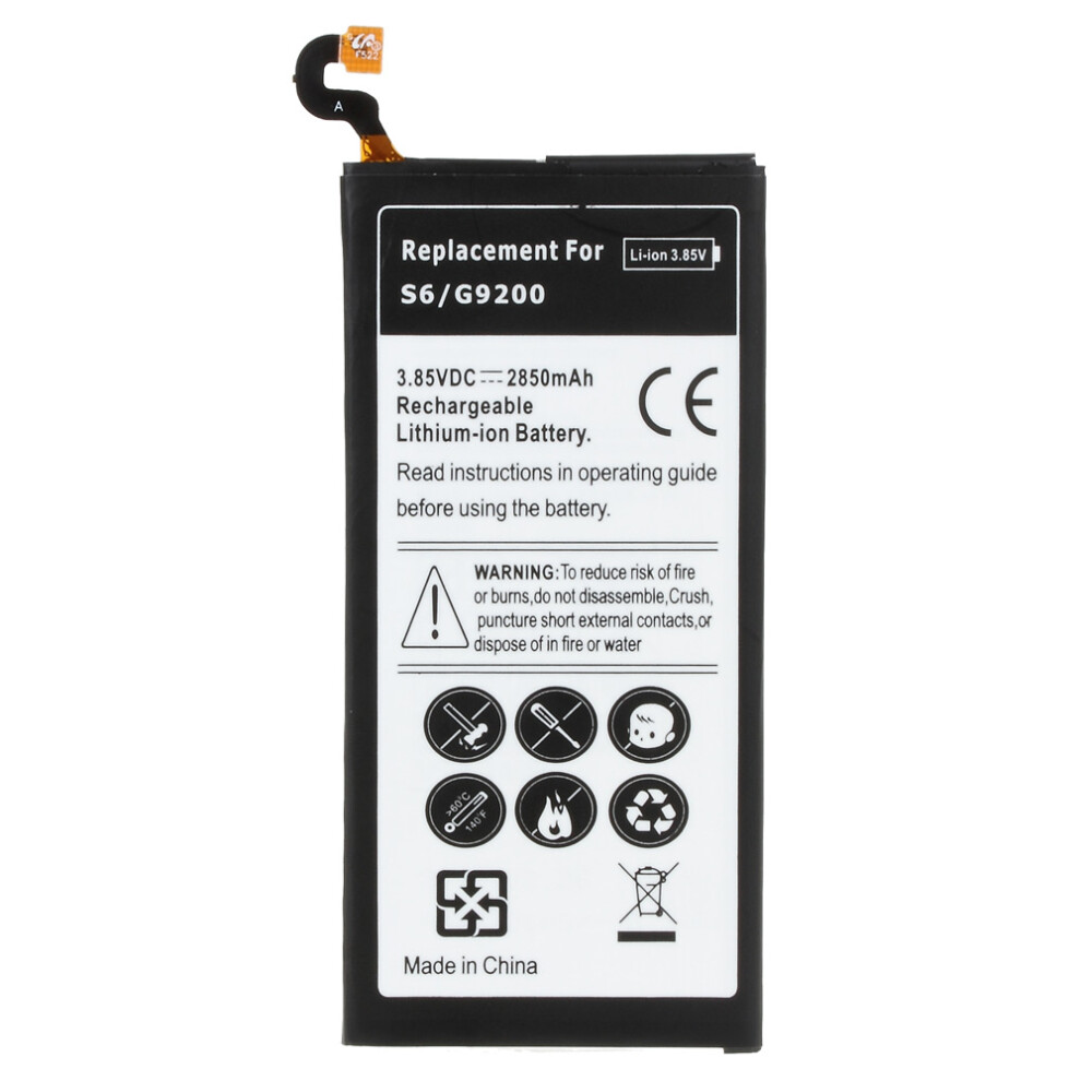 2850Mah Li-Ion Battery Replacement For Samsung Galaxy S6 G920 6914278298868