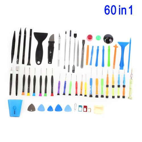 60-in-1 Precision Opening Tools Screwdriver Pry Spudger Kit for iPhone Samsung 1