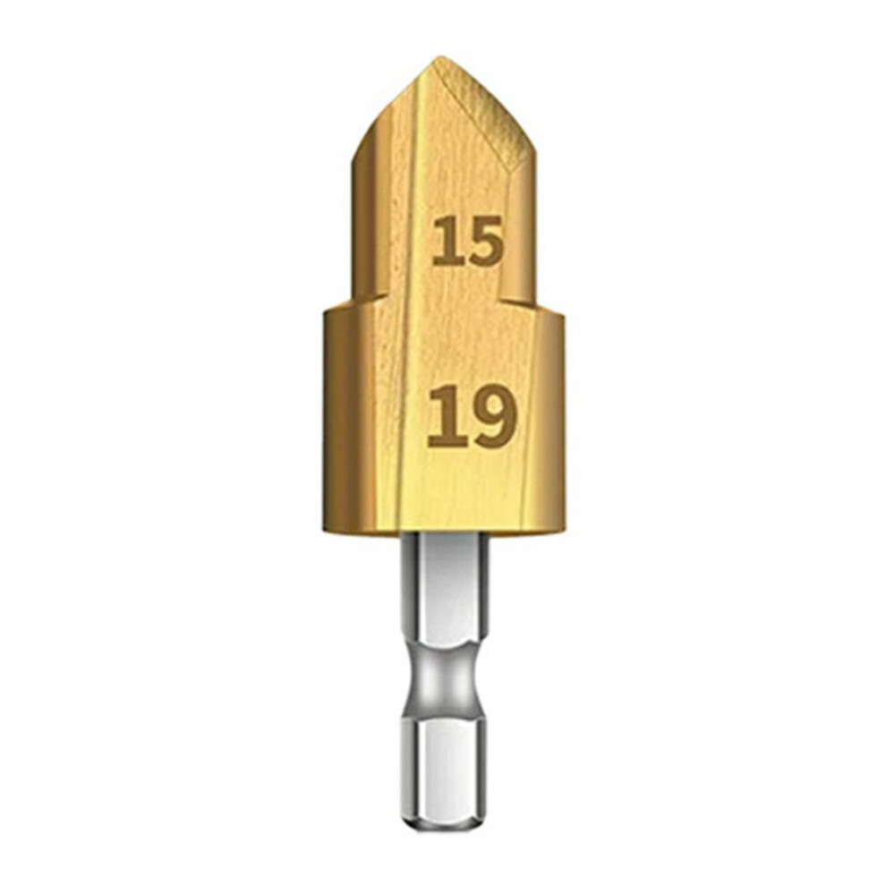 2 Flute 20Mm Hss Hex Shank Ppr Pipe Reamer Drill Bit Step Drill Hole Opener For Water Pipe Expansion 6914277718435