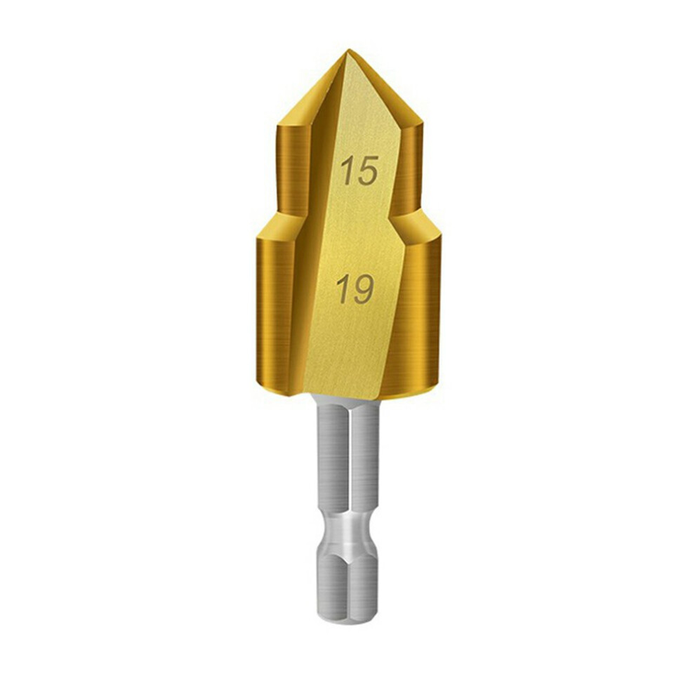 3 Flute 20Mm Hss Hex Shank Ppr Pipe Reamer Drill Bit Step Drill Hole Opener For Water Pipe Expansion 6914273630052