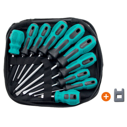 10 PCS Screwdriver Set Magnetic Phillips Flathead Multi-Function Repair Tool Kit with Magnetizer