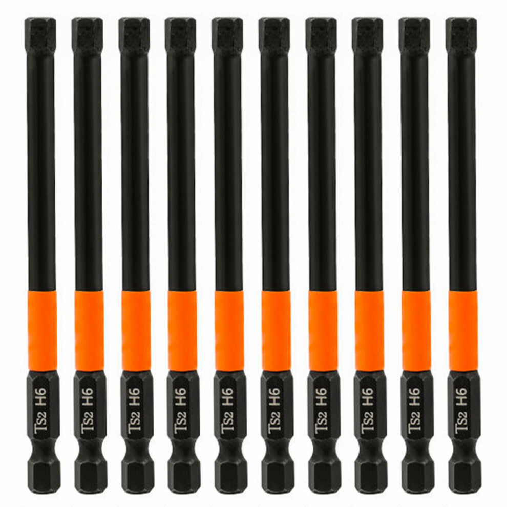 10Pcs Hex Screwdriver Bit Set 100Mm H6 Ts2 Steel Magnetic Drill Bit For Electric Drill Screwdrivers 6914271925853