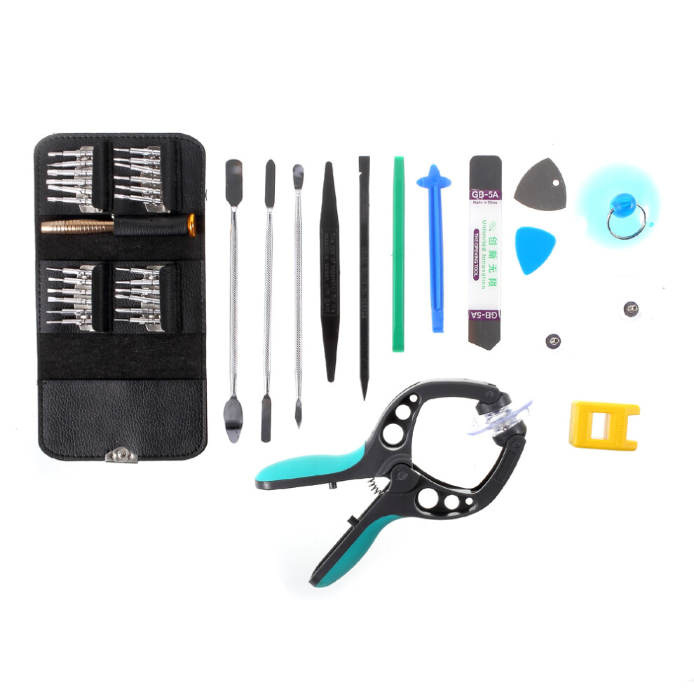 38-In-1 Mobile Phone Screen Opening Tool Kit With Screwdriver Pliers Pry Tools Black 6914273446776