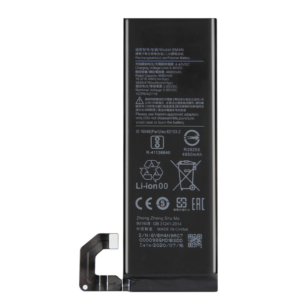Bm4n 3.85V 4680Mah Phone Built-In Battery Replacement For Xiaomi Mi 10 5G (Without Logo) 6914279439208