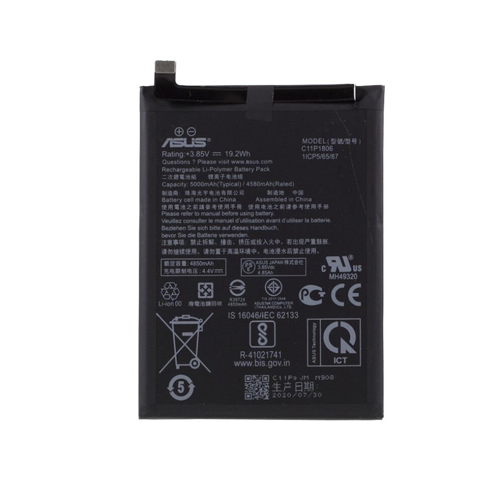 3.85V 4580Mah Battery Replacement (Encode: C11p1806) For Asus Zenfone 6 Zs630kl I01wd 6914278527784