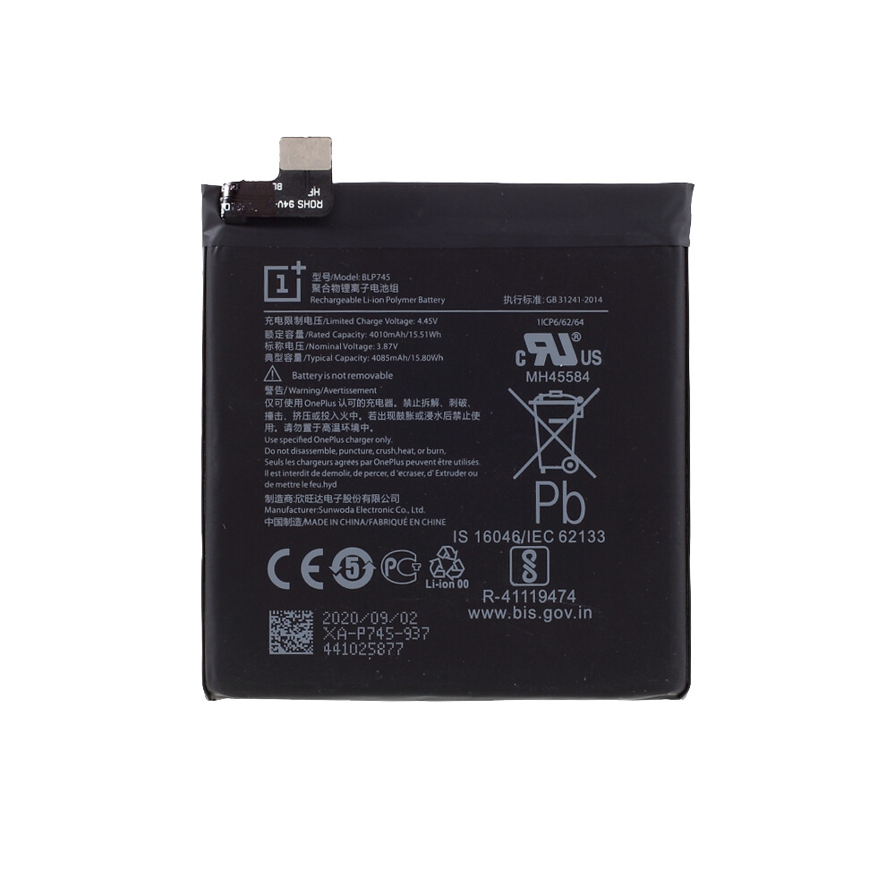 3.87V 4010Mah Battery Replacement (Encode: Blp745) For Oneplus 7T Pro 6914271211963