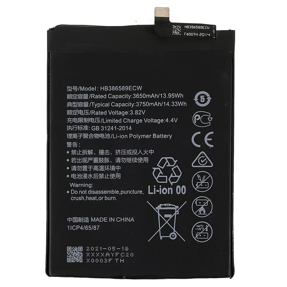 3.95V 3650Mah Battery Hb386589ecw For Huawei P10 Plus/Mate/Nova/Honor 6914275929215