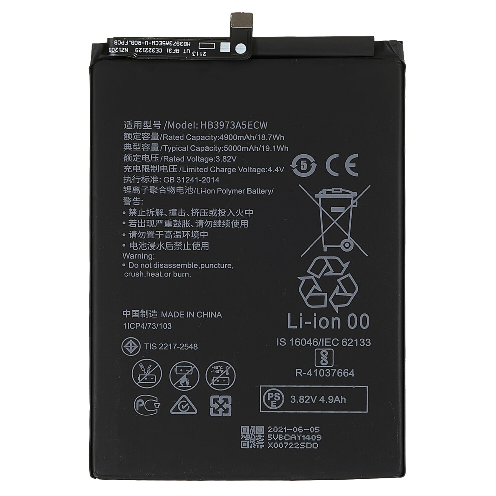 3.82V 4900Mah Battery Replacement (Encode: Hb3973a5ecw) (Without Logo) For Huawei Mate 20 X/Honor 8X Max/Note 10 6914271763103