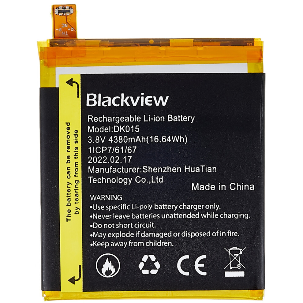 For Blackview Bv9900 Pro/Bv9900 3.80V 4380Mah Rechargeable Li-Ion Battery Assembly (Encode: Dk015) 6914276989324