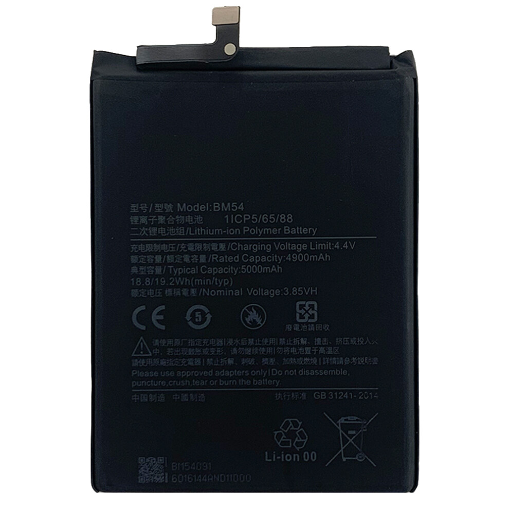Xiaomi Redmi Note 9T/Note 9 5G 3.87V 4900Mah Battery Replacement Encode Bm54 6914271190688
