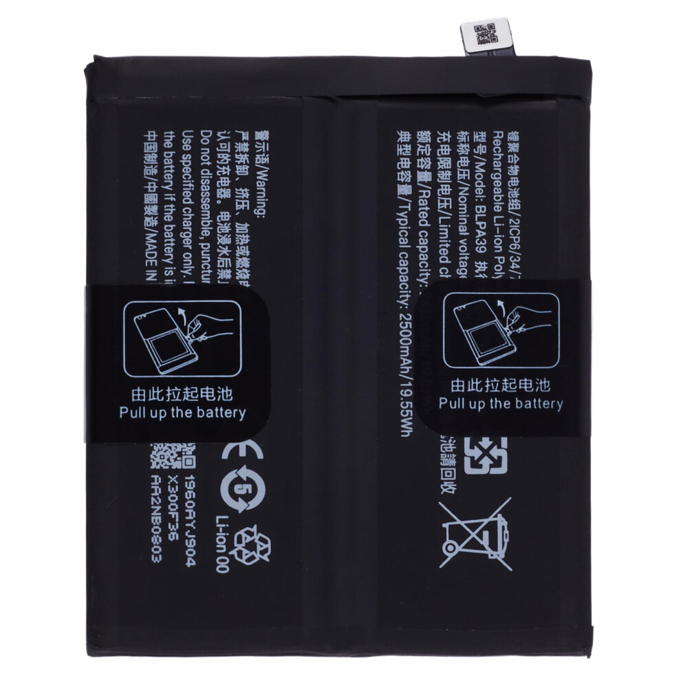 For Oppo Find X7 5G 3.89V 4860Mah Li-Polymer Battery Assembly Part (Without Logo) (Encode: Blpa39) 6914272180725