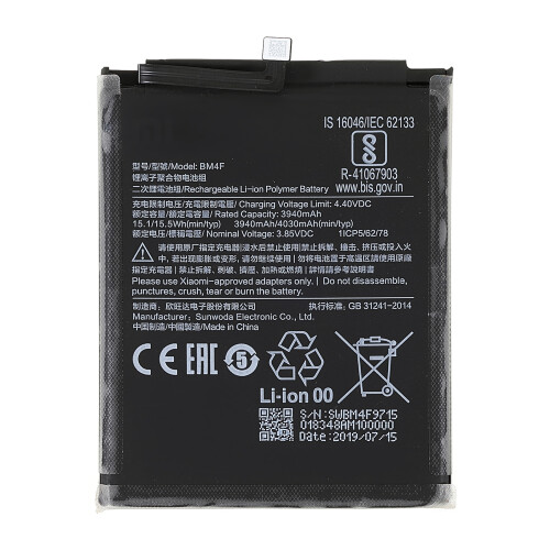 3.85V 3940mAh Battery Replacement (Encode: BM4F) (without Logo) for Xiaomi Mi A3/9 Lite/CC9/CC9e 1
