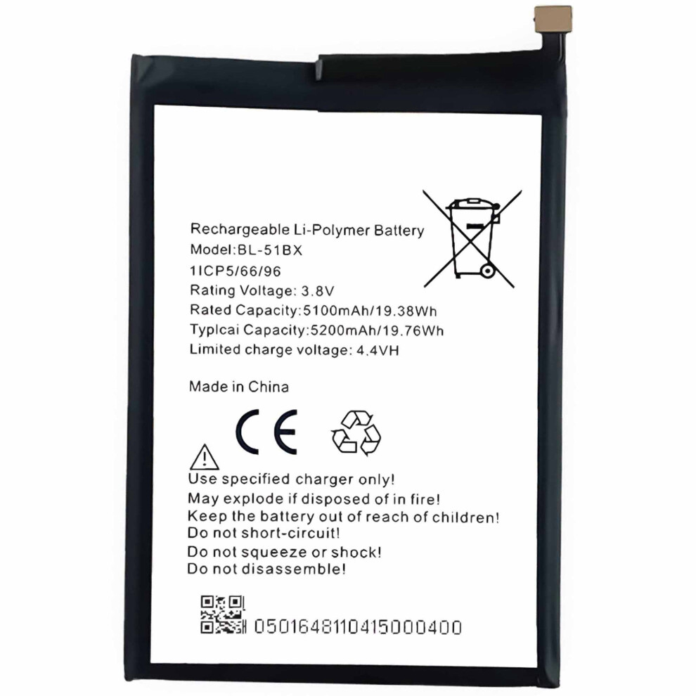 For Infinix Note 8/Note 8I/Hot 10 3.80V 5100Mah Li-Ion Polymer Battery Assembly (Encode: Bl-51Bx) (Without Logo) 6914274273647