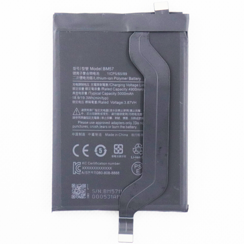 For Xiaomi Poco X3 Gt 3.87V 4900Mah Li-Polymer Battery Assembly Part (Without Logo) (Encode: Bm57) 6914279426581