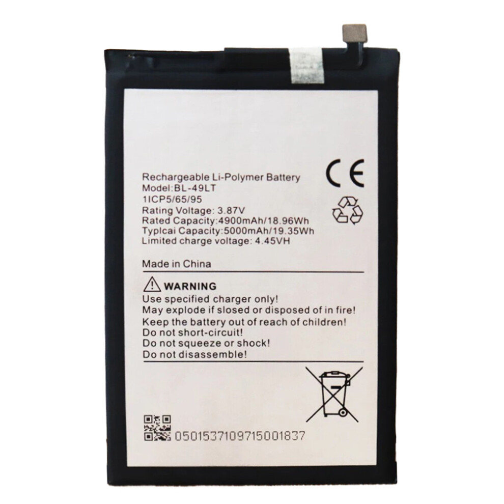 For Tecno Camon 19 4G 3.87V 4900Mah Li-Polymer Battery Assembly Part (Without Logo) (Encode: Bl-49Lt) 6914270403277