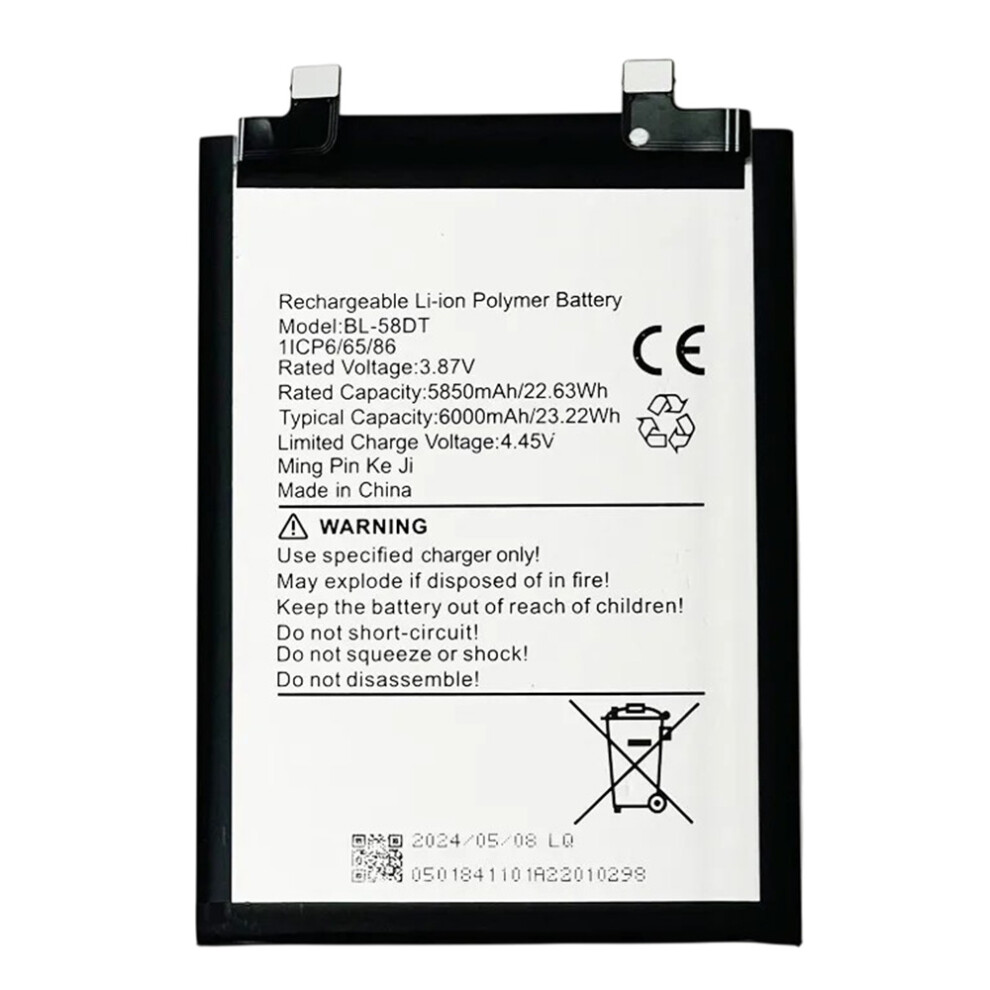 For Tecno Pova 4 Pro 4G 3.87V 5850Mah Li-Polymer Battery Assembly Part (Without Logo) (Encode: Bl-58Dt) 6914279432858