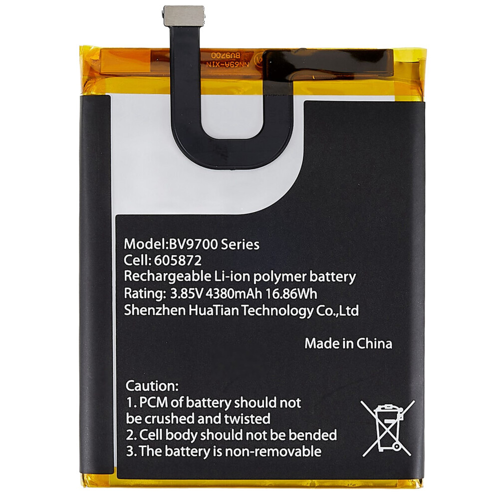 For Blackview Bv9700/Bv9700 Pro 3.85V 4380Mah Rechargeable Li-Ion Polymer Battery Assembly (Encode: 605872) 6914278295003