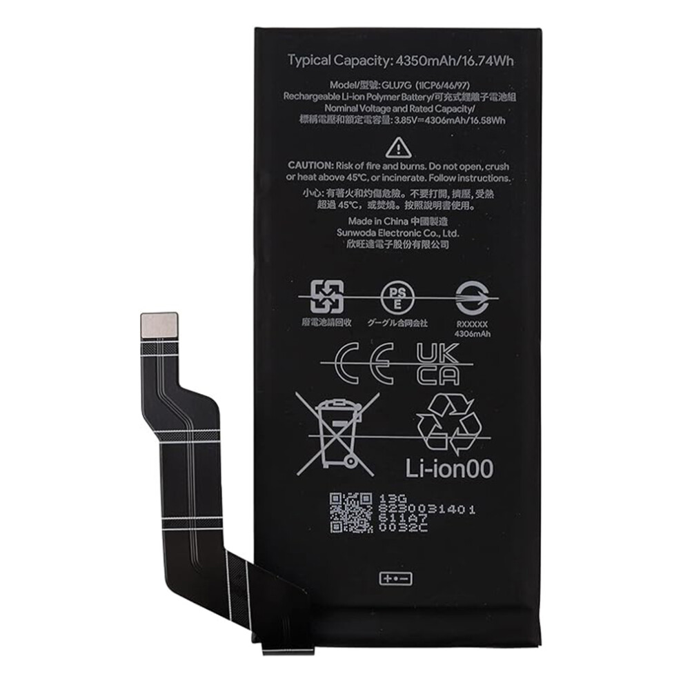 For Google Pixel 6A 3.85V 4306Mah Li-Polymer Battery Assembly Part (Without Logo) (Encode: Glu7g) 6914277993573