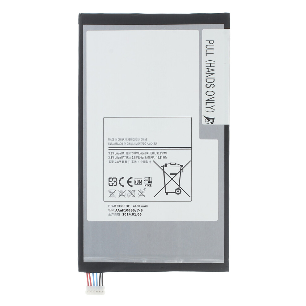 For Samsung Galaxy Tab 4 8.0 3G T331 3.80V 4450Mah Li-Polymer Battery Assembly Part (Without Logo) (Encode: Eb-Bt330fbe) 6914275282914